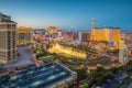 Panoramic view of the Las Vegas Strip in United States Royalty Free Stock Photo