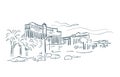 Las Vegas Nevada usa America vector sketch city illustration line art Royalty Free Stock Photo