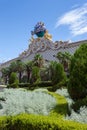 Statues outside the Harrah`s Hotel and Casino in Las Vegas Nevada USA on August 2, 2011