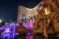 Treasure Island Hotel and Casino resort at night