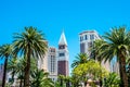 Picturesque tourist Las Vegas, the gambling capital of the USA. Buildings on Strip Street, Las Vegas, Nevada Royalty Free Stock Photo