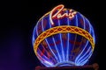 Balloon of the Paris Las Vegas hotel of night view