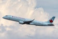 Air Canada Embraer ERJ-190 regional airliner jet taking off from McCarran International Airport in Las Vegas