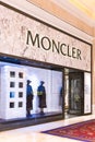 LAS VEGAS, NEVADA, USA - 13 MAY, 2019: Moncler store in Wynn hotel in Las Vegas. Moncler is an Italian apparel and