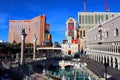 Las Vegas, Nevada: The Venetian Resort, Hotel & Casino and Treasure Island Hotel & Casino Royalty Free Stock Photo