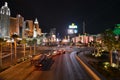 Las Vegas, New York-New York Hotel & Casino, The Strip, metropolitan area, night, road, city Royalty Free Stock Photo