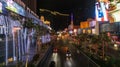 LAS VEGAS - November 11, 2020, view of the Las Vegas Strip, street lit with multi-colored lights, city at night, the