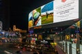 LAS VEGAS - November 11, 2020, view of the Las Vegas Strip, street lit with multi-colored lights, city at night, the