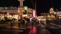 LAS VEGAS - November 11, 2020, view of the Las Vegas Strip, street lit with multi-colored lights, city at night, the world capital