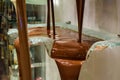 Close-up Chocolate Fountain at Luxury Bellagio Casino and Resort in Las Vegas