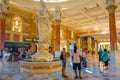 LAS VEGAS, NV - NOVEMBER 21, 2016: An unidentified people walking in the interior of Venetian Hotel in Las Vegas