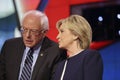 LAS VEGAS, NV - OCTOBER 13 2015: CNN Democratic presidential debate features candidates Sen. Bernie Sanders, Hillary Clinton at Wy