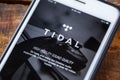 LAS VEGAS, NV - September 22. 2016 - Tidal Music App On Apple iP Royalty Free Stock Photo