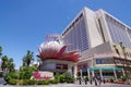 Las Vegas, NV/USA - 7 June 2020: The Flamingo Las Vegas Hotel & Casino along the Las Vegas Strip after reopening Royalty Free Stock Photo