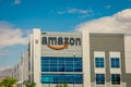Las Vegas, NV, USA, June 15, 2018: Outdoor view of Amazon building Fulfillment Center. Amazon is the Largest Internet