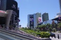 Las Vegas, NV/USA - 7 June 2020: Planet Hollywood and Aria along the Las Vegas Strip after reopening Royalty Free Stock Photo