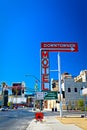 Downtown Motel historical sign in Fremont Street Entertainment District