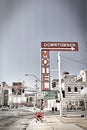 Downtown Motel historical sign in Fremont Street Entertainment District