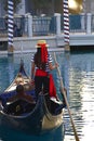 Unidentified people take gondola ride at Venetian Resort hotel and casino Royalty Free Stock Photo