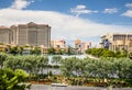 Las Vegas Resorts viewed from Lake Bellagio