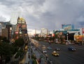 LAS VEGAS - SEPTEMBER 25: Traffic travels along the Las Vegas st