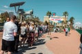 Las Vegas Sign Behind The Scene . Las Vegas , Nevada , USA 10/22/2018 Royalty Free Stock Photo