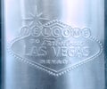 Las Vegas Sign engraved on stainless steel Royalty Free Stock Photo