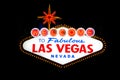 Las Vegas Sign at night Royalty Free Stock Photo