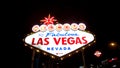 Las Vegas Sign night Royalty Free Stock Photo