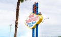 Las Vegas sign from the other side and back view. Royalty Free Stock Photo