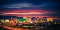 Las Vegas Skyline at Dusk Royalty Free Stock Photo