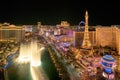 Las Vegas skyline at night Royalty Free Stock Photo