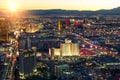 Las Vegas skyline at sunset