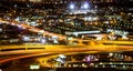 Las Vegas skyline at sunset - The Strip - Aerial view of Las Vegas Boulevard Nevada Royalty Free Stock Photo