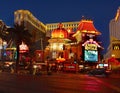 Las Vegas Strip, Boulevard Night, Casino Royale, Neon Lights Royalty Free Stock Photo