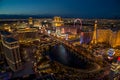 Las Vegas strip hotels buildings at night Royalty Free Stock Photo