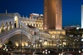 Night from the second floor in The Venetian in Las Vegas