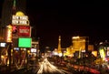 Las Vegas Strip at night Royalty Free Stock Photo