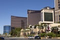 The Las Vegas Strip with Palazzo, Wynn and Encore Casinos Royalty Free Stock Photo