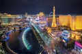 Las Vegas Strip skyline as seen at night