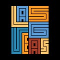 Las Vegas Typography poster. T-shirt fashion Design. Template for poster, print, banner, flyer.