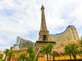 Las Vegas, United States of America - May 05, 2016: Replica Eiffel Tower in with clear blue sky