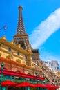 Las Vegas, United States of America - May 05, 2016: Replica Eiffel Tower in with clear blue sky