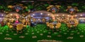 LAS VEGAS, USA - APRIL, 2017: full seamless hdri panorama 360 degrees angle view in interior elite luxury vip casino in green