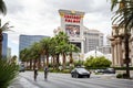 Las Vegas, USA, 05/07/2016: Exterior of the Caesar Hotel. Beautiful view