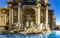 Las Vegas USA January 18, 2023: The fabulous and replica Fontana di Trevi on Las Vegas Boulevard, in the middle of the Las Vegas