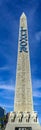 Las Vegas USA January 18, 2023: Panoramic photograph of the obelisk at the Luxor hotel and casino on the Las Vegas Strip.