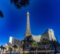 Las Vegas, USA January 18, 2023: Photograph of the Eiffel Tower of the Paris Las Vegas Strip hotel, casino and resort