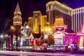 Las Vegas USA January 19, 2023: Las Vegas Strip, this boulevard is full of casinos, hotels and themed resorts to play poker