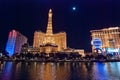 LAS VEGAS, USA - Night Panorama of Las Vegas Boulevard Royalty Free Stock Photo